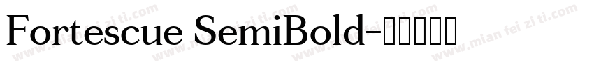 Fortescue SemiBold字体转换